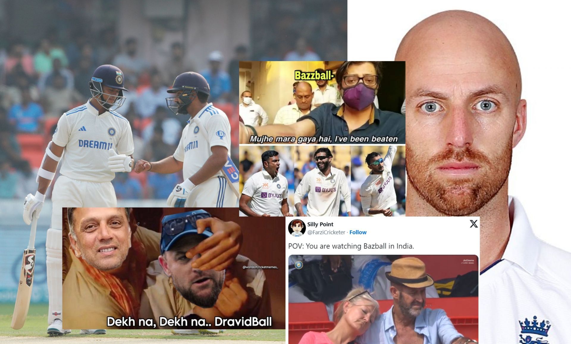 Fans react after day 1 of 1st Test in Hyderabad.