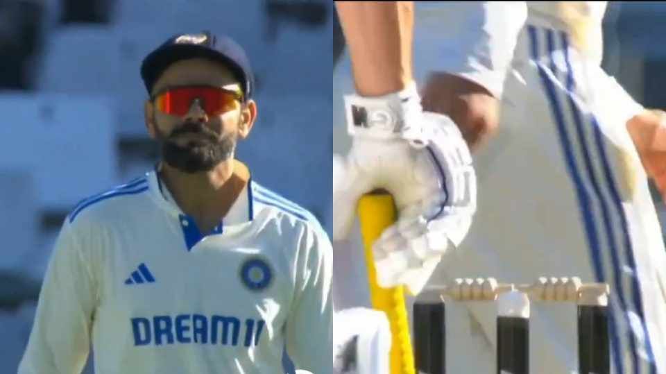 Virat Kohli changed the bails at the striker