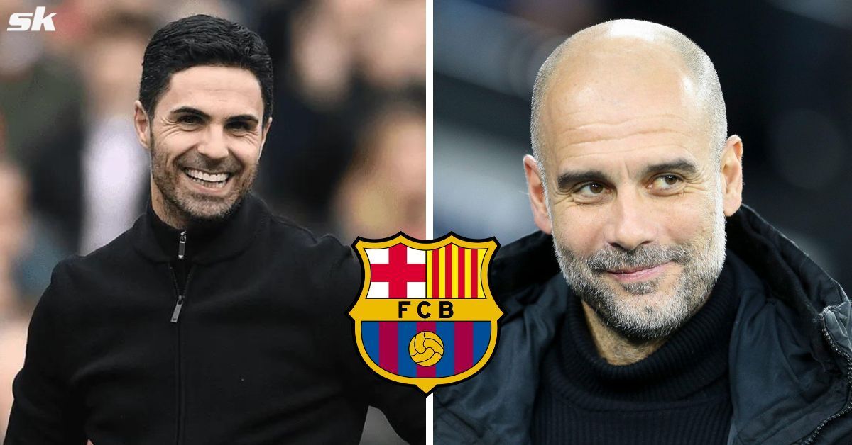 Arsenal manager Mikel Arteta (left) and Manchester City boss Pep Guardiola