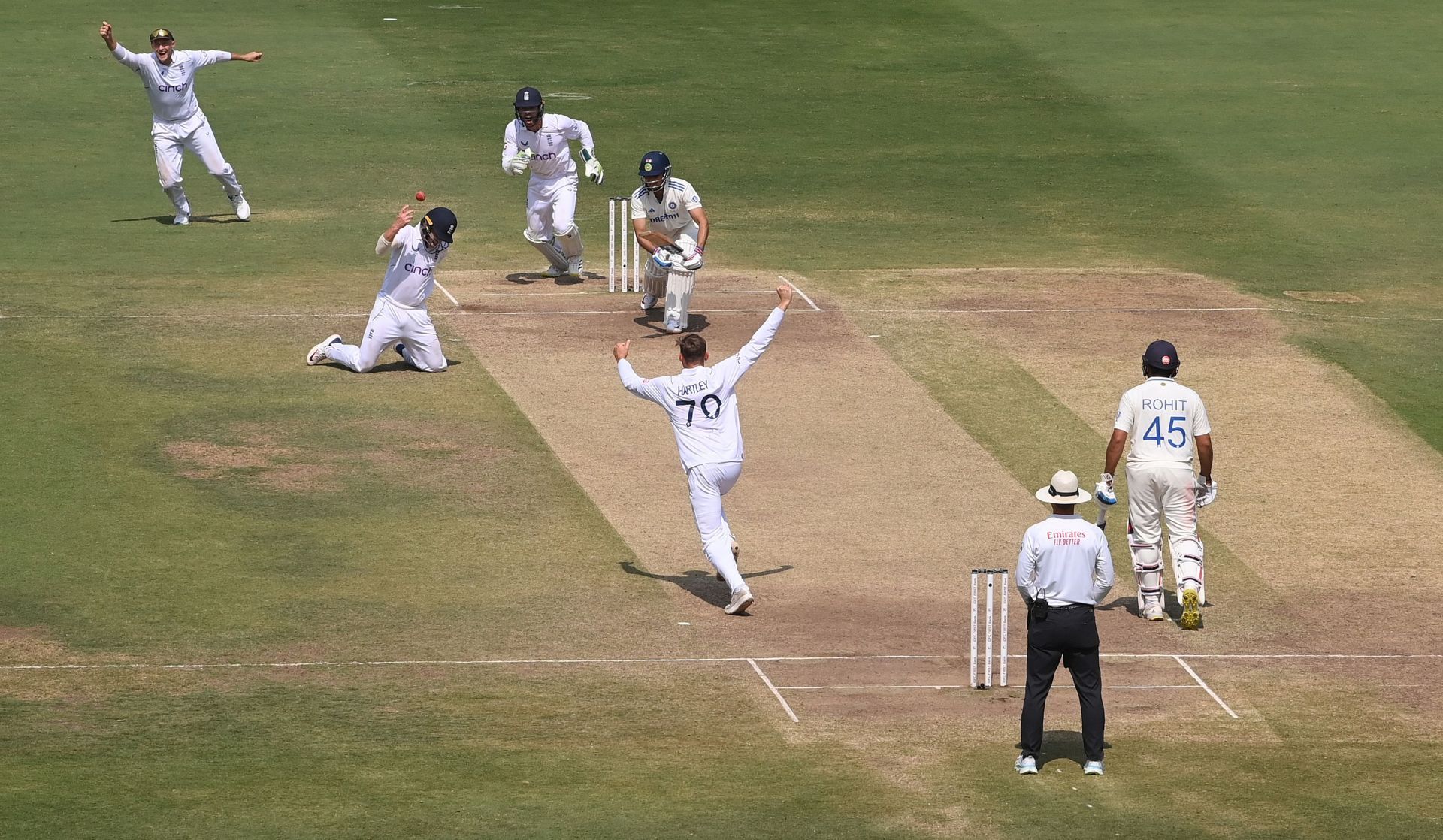 Shubman Gill was dismissed by Tom Hartley in both innings of the Hyderabad Test. [P/C: Getty]