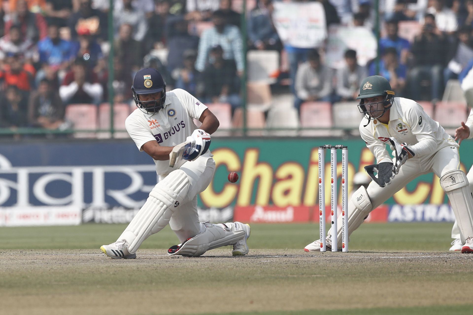 The Indian skipper batting during the Border-Gavaskar Trophy. (Pic: Getty Images)