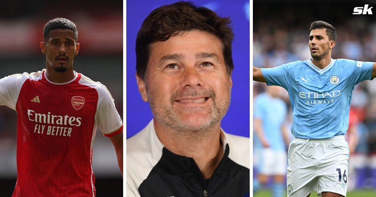 Mauricio Pochettino, William Saliba, Rodri (via Getty Images)