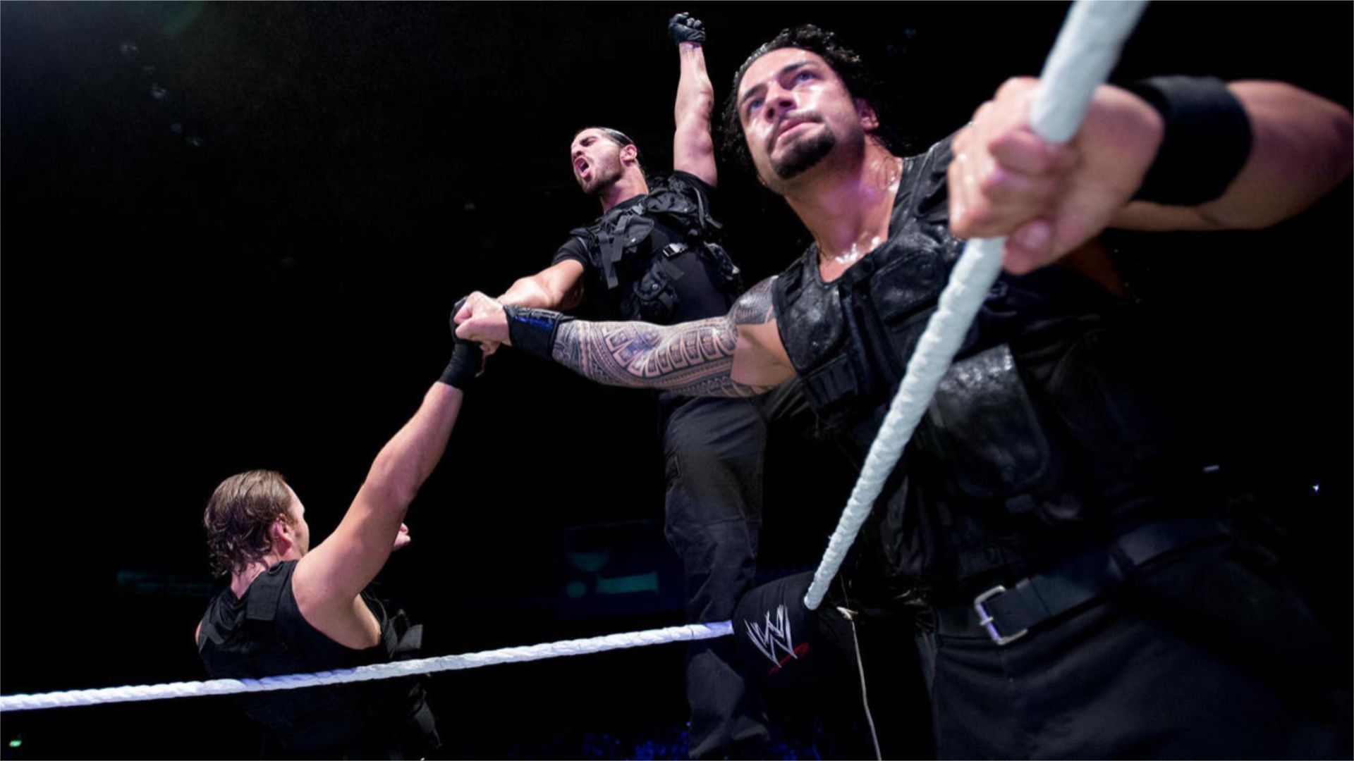 The Shield comprised of Roman Reigns, Seth Rollins and Dean Ambrose