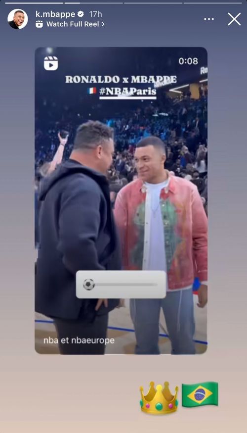 PSG star Kylian Mbappe's Instagram story