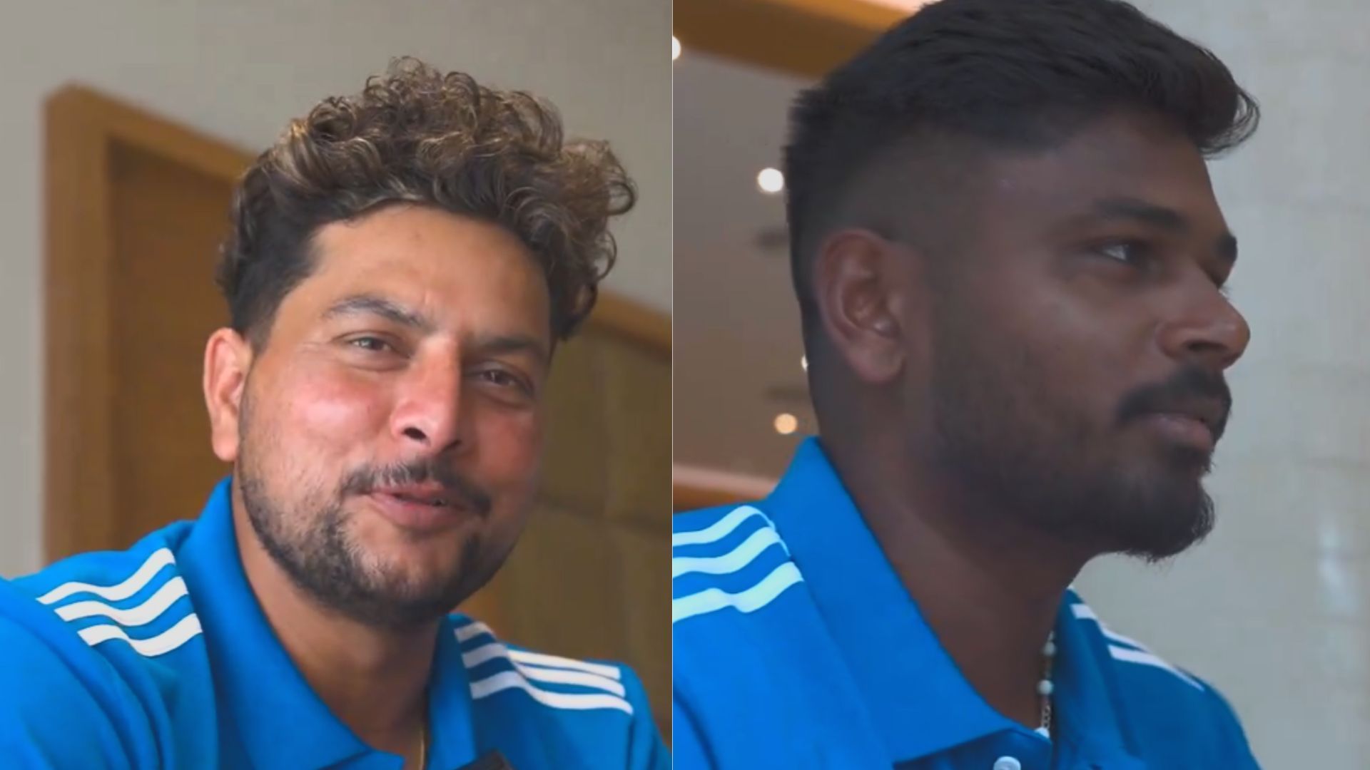 Kuldeep Yadav (L) &amp; Sanju Samson speaking about Indore 