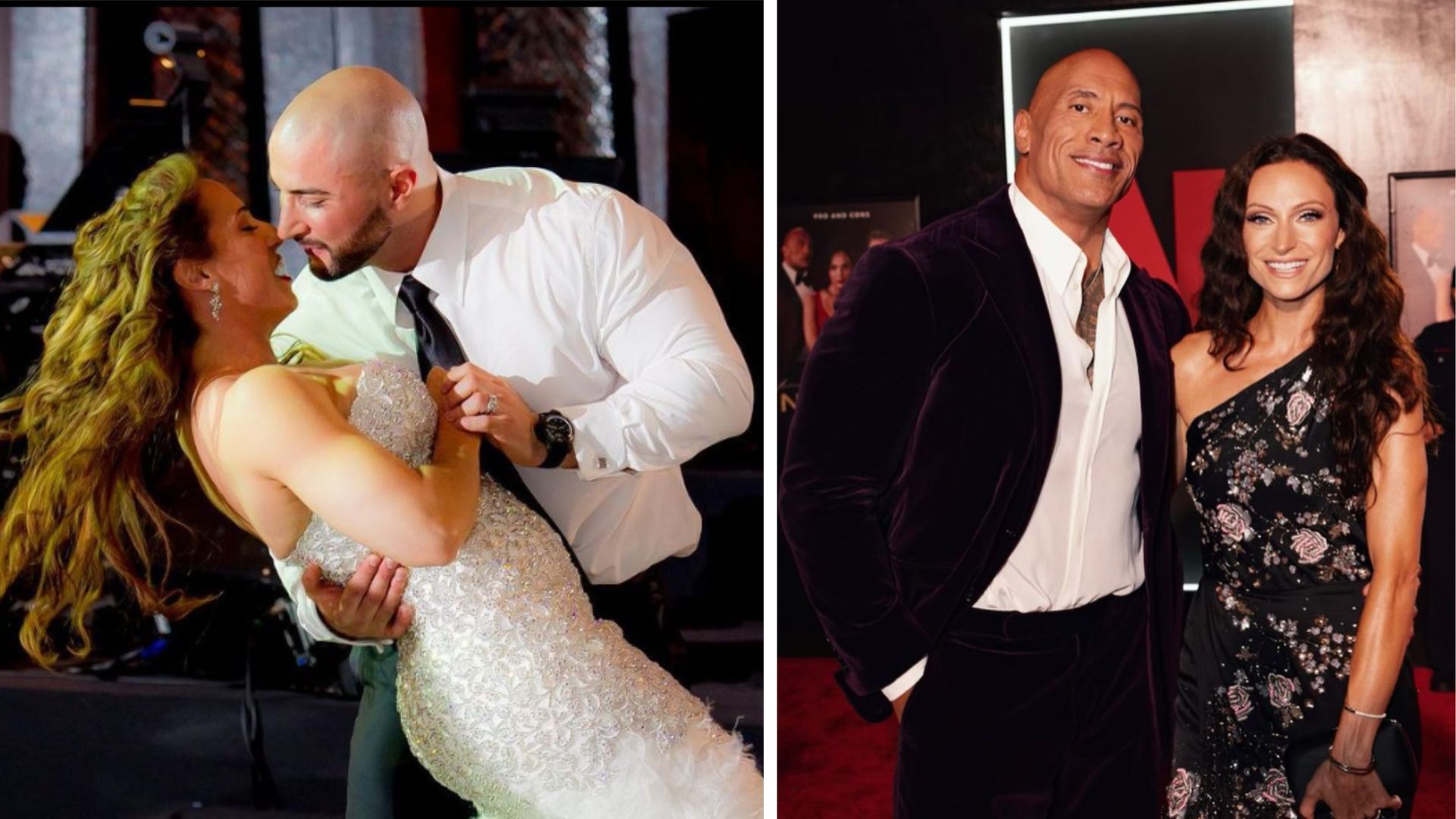 The Rock and Dany with their current partners.