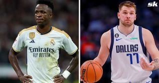 NBA superstar Luka Doncic reacts on social media as Real Madrid's Vinicius Jr scores first half hat-trick against Barcelona