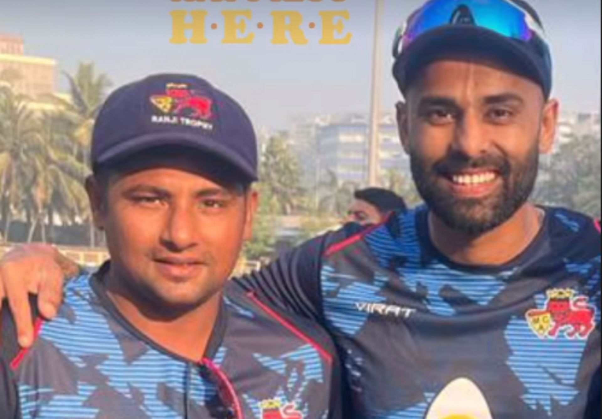 Sarfaraz Khan with Suryakumar Yadav. 