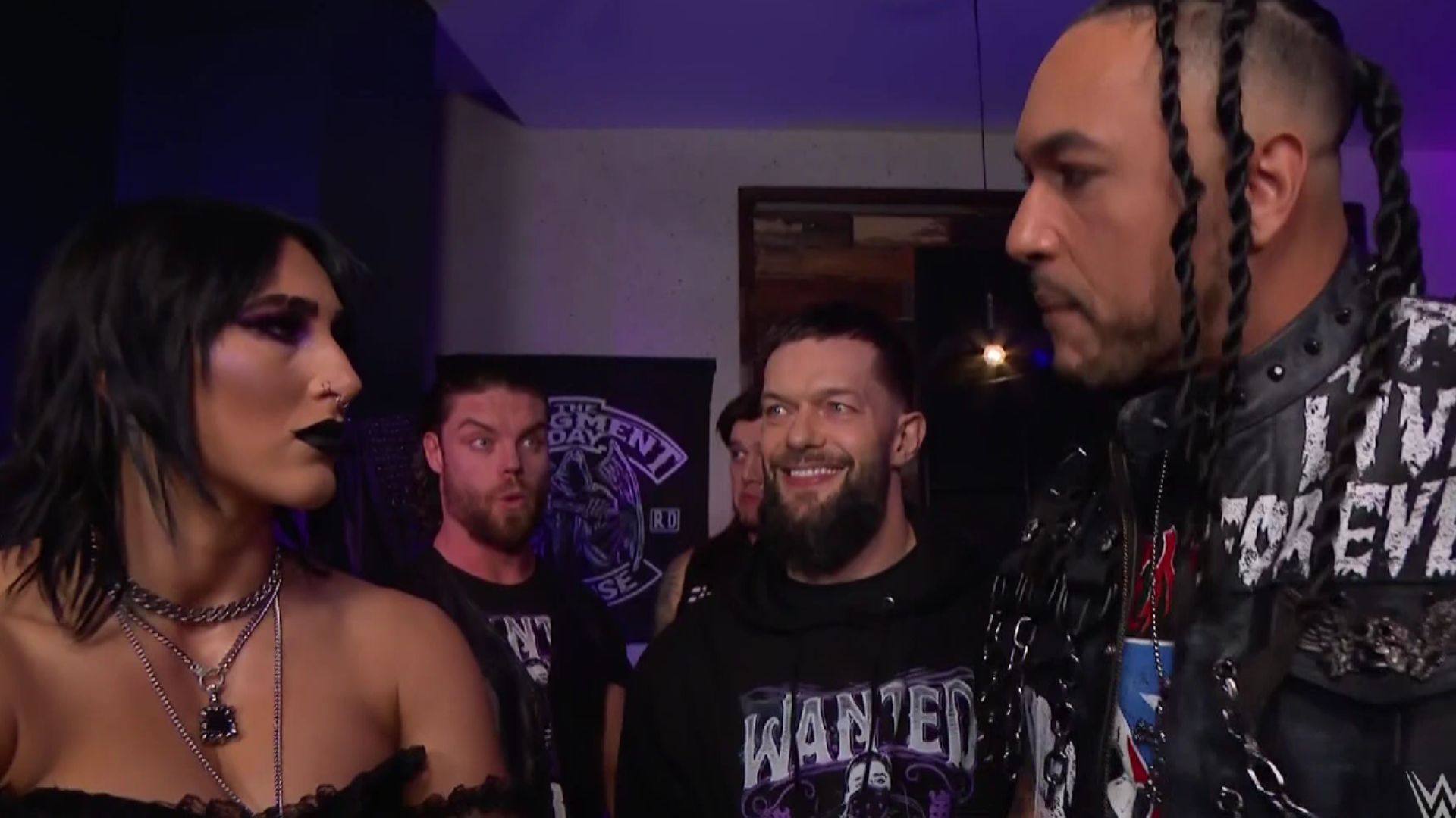 The Judgment Day backstage at RAW (Image credits: WWE RAW SonyLiv)