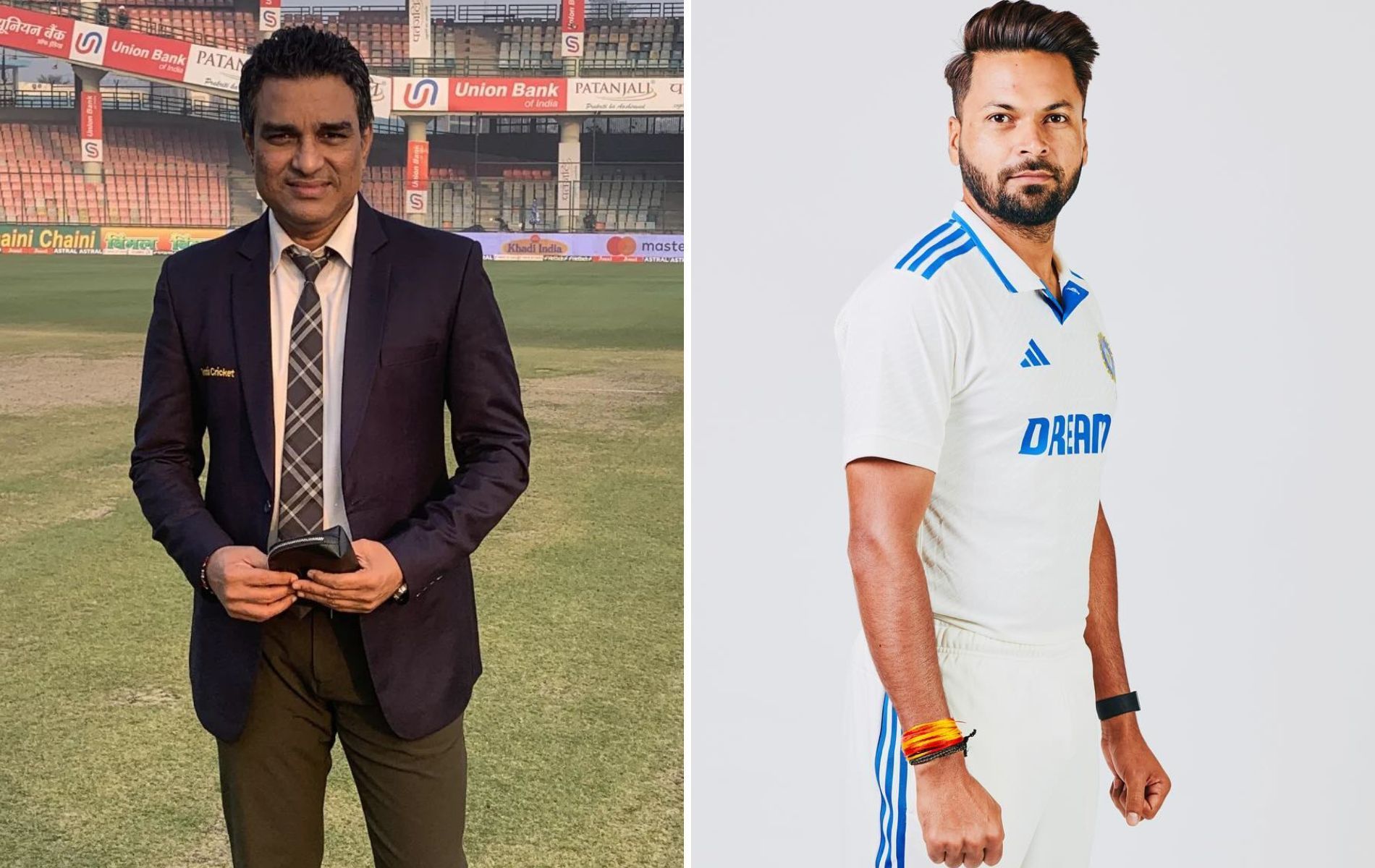 Mukesh Kumar (L) and Sanjay Manjrekar. (Pics: Instagram)
