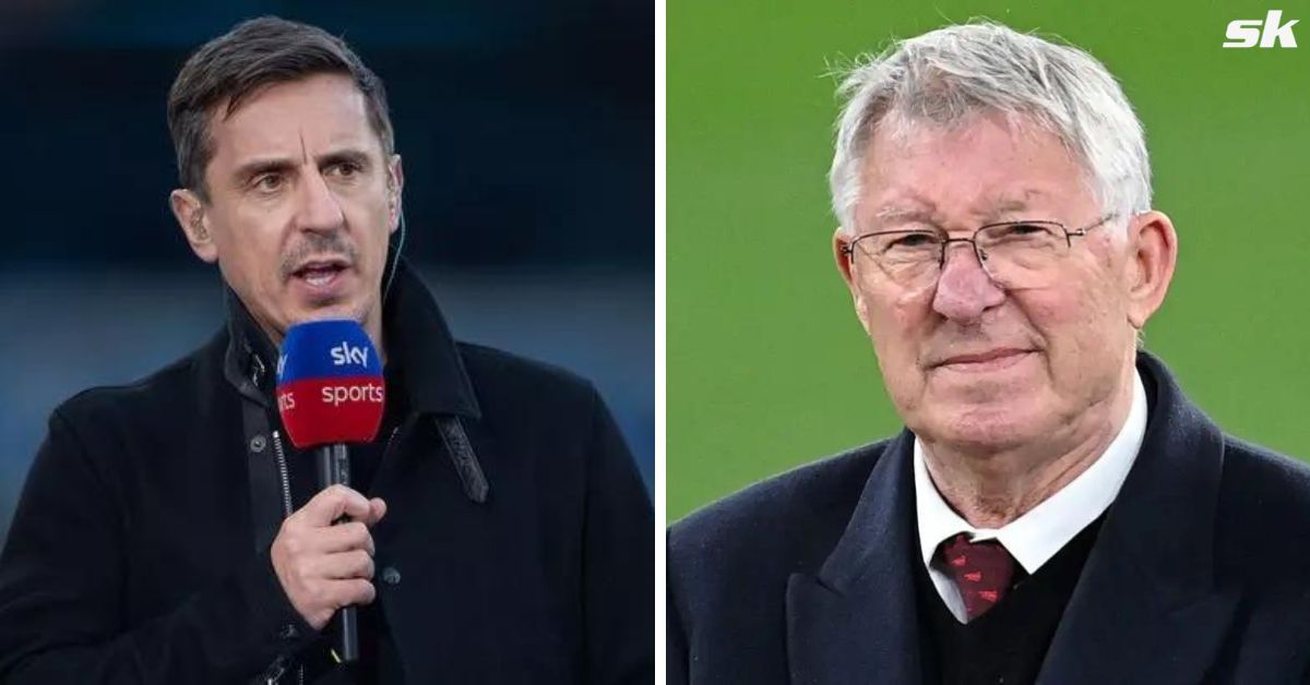 Former Manchester United defender Gary Neville (left) and former boss Sir Alex Ferguson