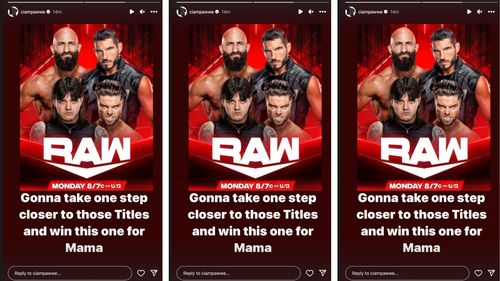 Ciampa sends a message ahead of RAW.