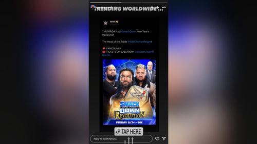 Screenshot of Paul Heyman's Instagram story.