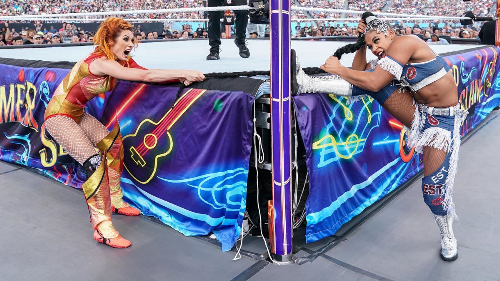 Becky Lynch and Bianca Belair  both want to win a second Rumble match.