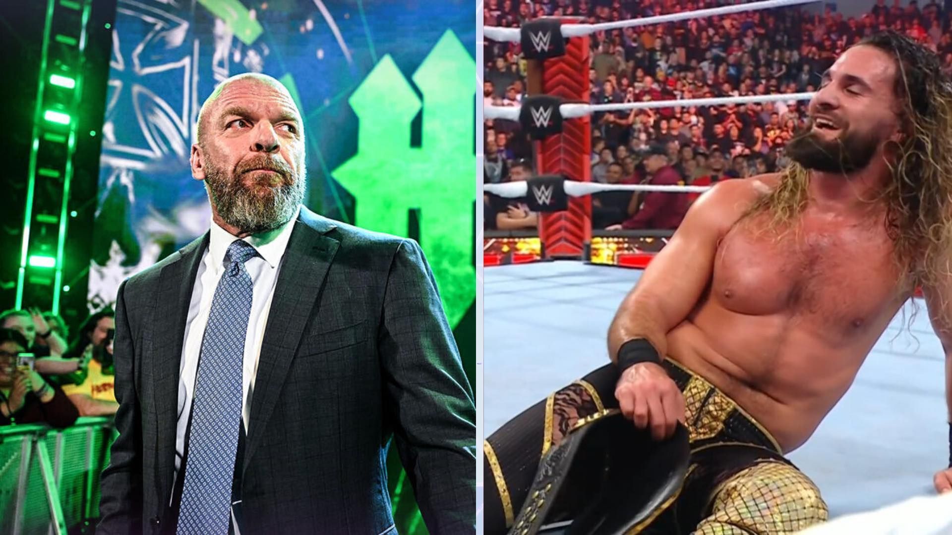 Triple H (left); Seth Rollins (right)