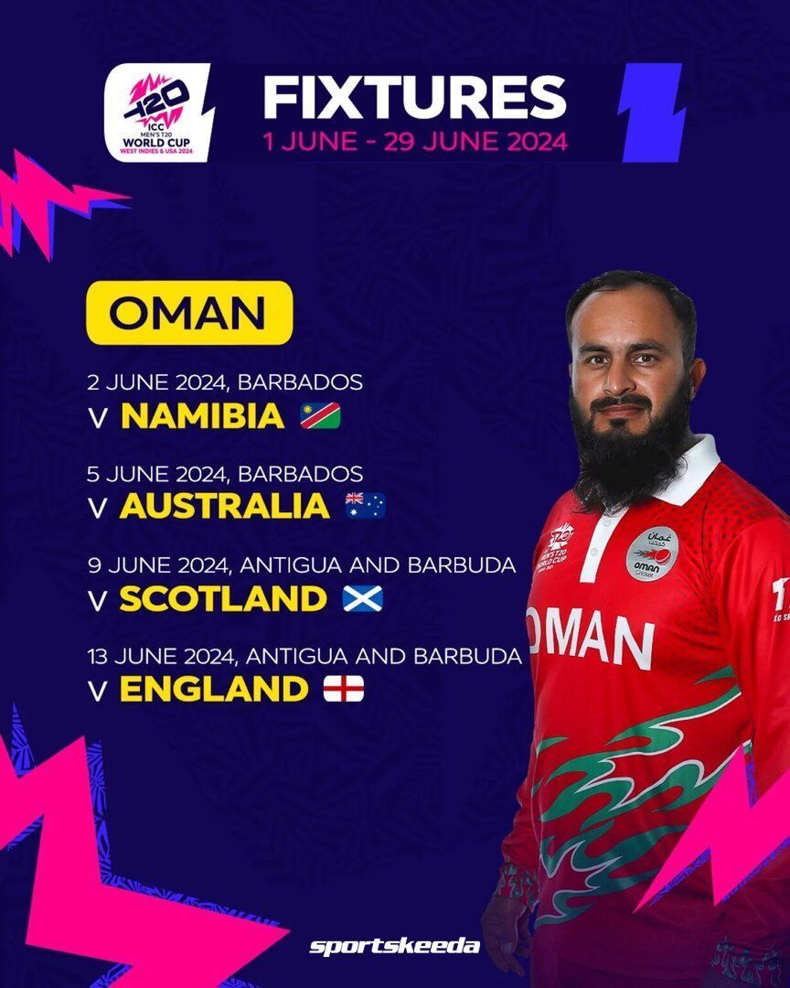Oman T20 World Cup 2024 Schedule