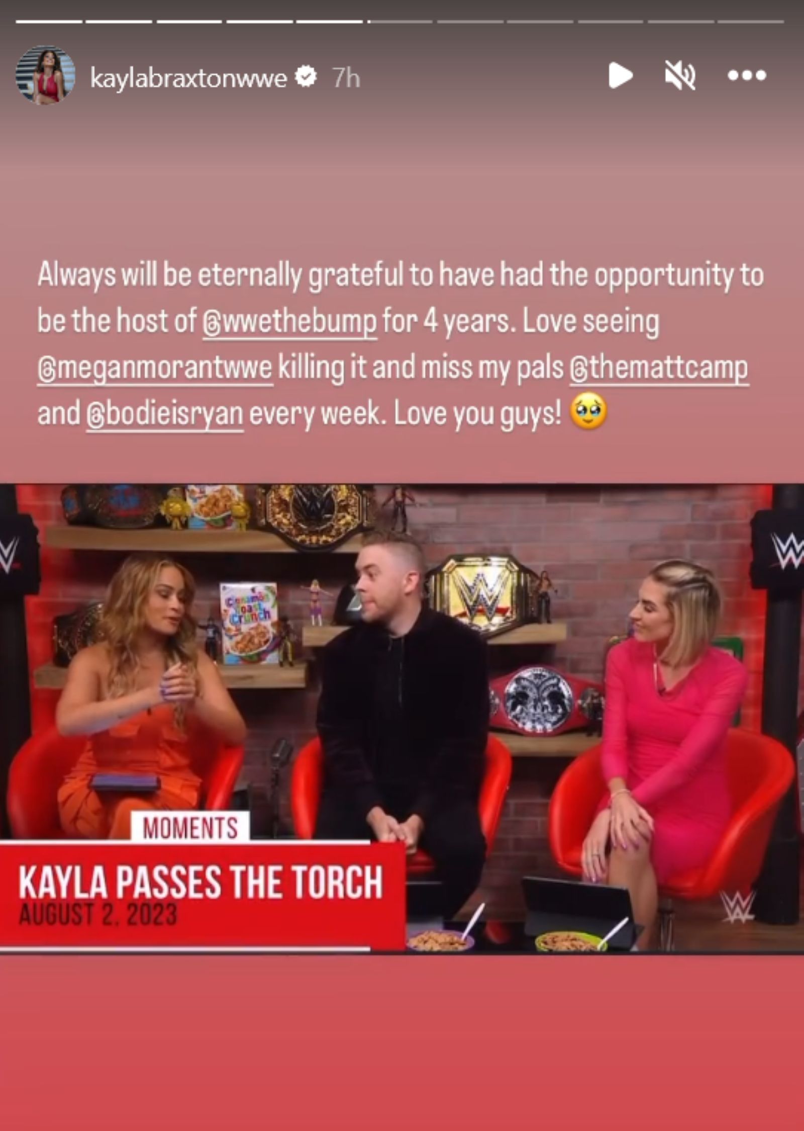 Screenshot of Kayla Braxton&#039;s post on Instagram Stories