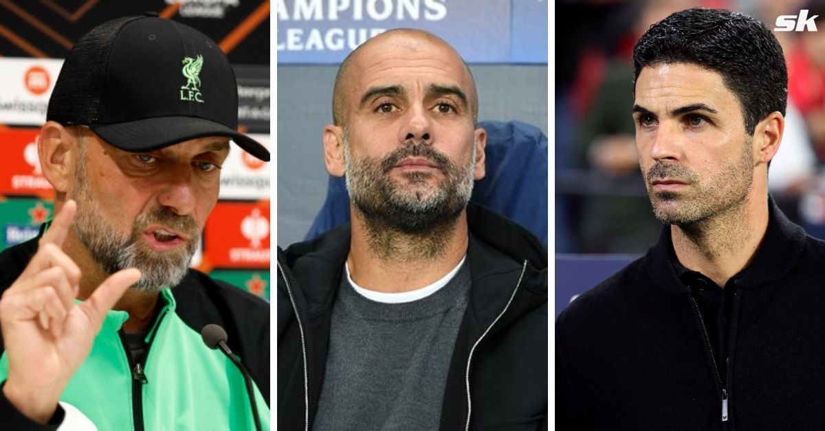 Liverpool boss Jurgen Klopp, Manchester City manager Pep Guardiola and Arsenal tactician Mikel Arteta