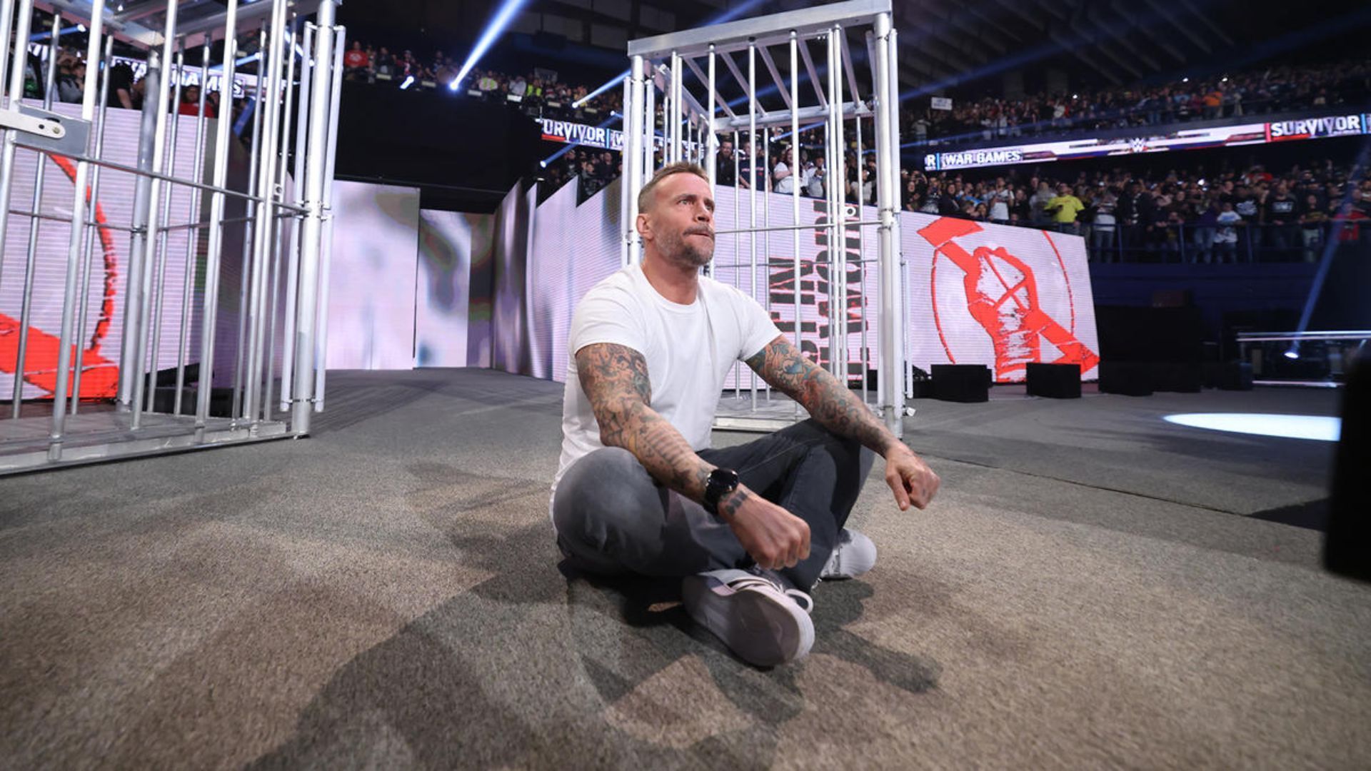 CM Punk during his entrance at Survivor Series: WarGames