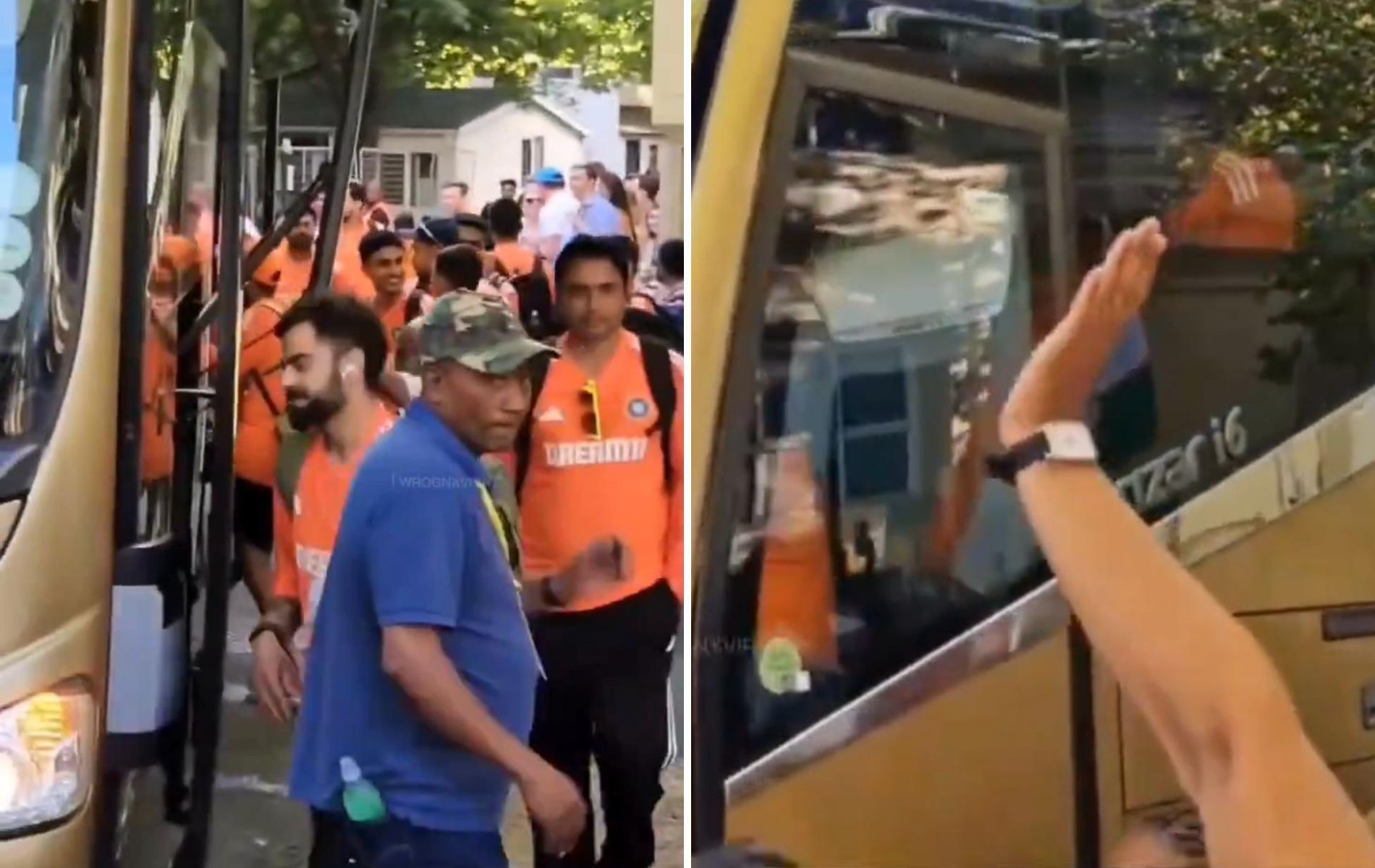 Virat Kohli received loud cheers from fans in Cape Town. (Pics: X) 