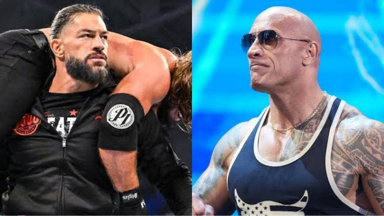 अनडिस्प्यूटेड WWE यूनिवर्सल चैंपियन रोमन रेंस और द रॉक 