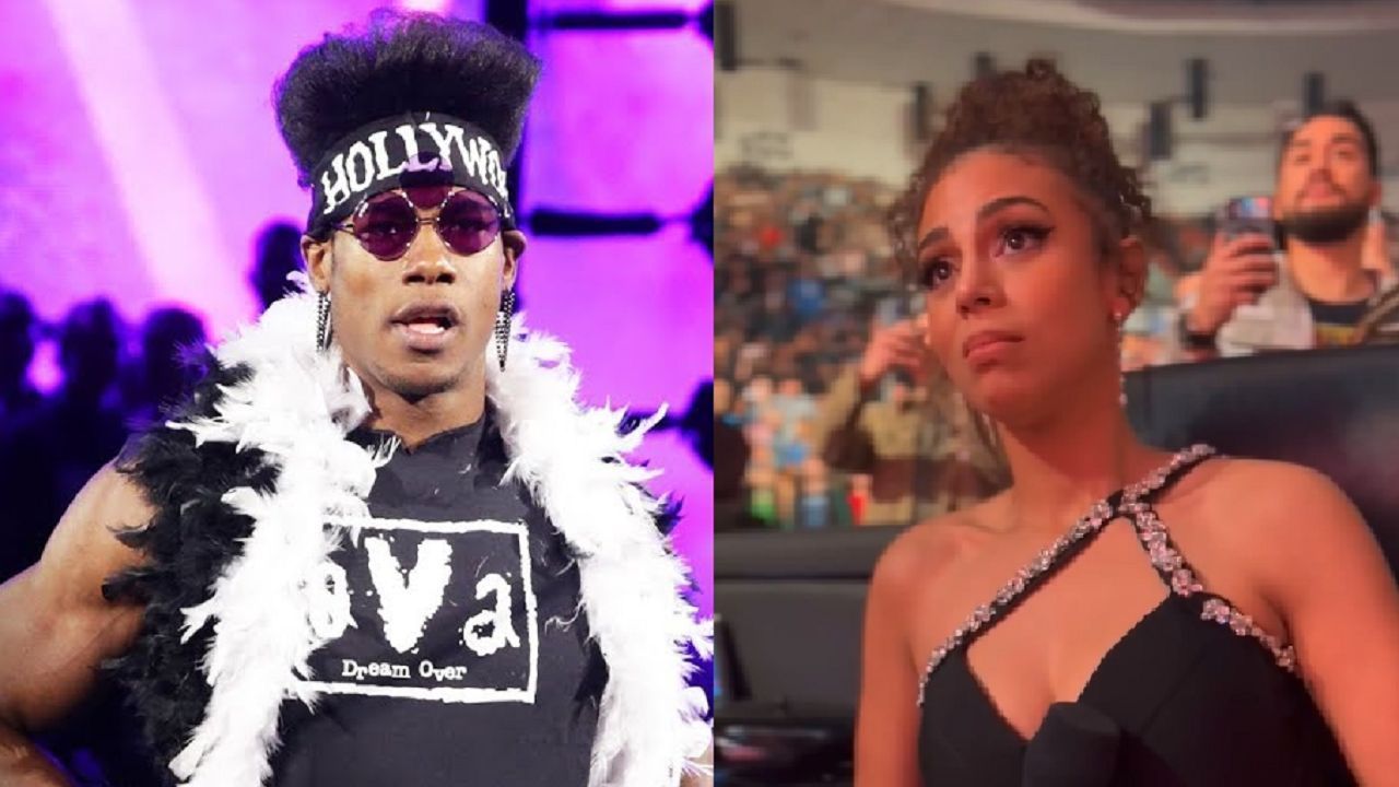 Velveteen Dream (left); Samantha Irvin (right)