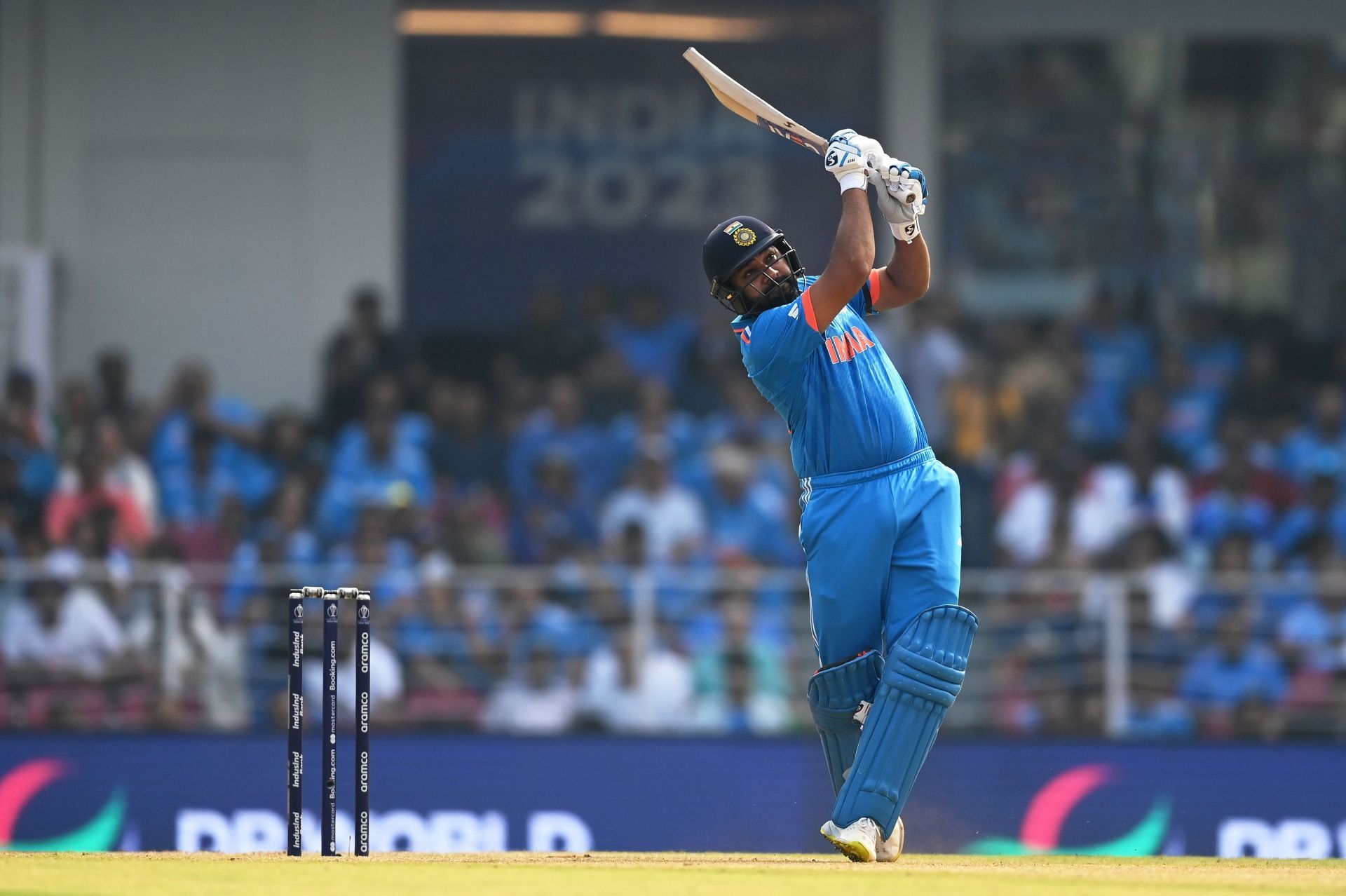 Rohit Sharma invariably gave flying starts to India in the 2023 ODI World Cup. [P/C: Getty]
