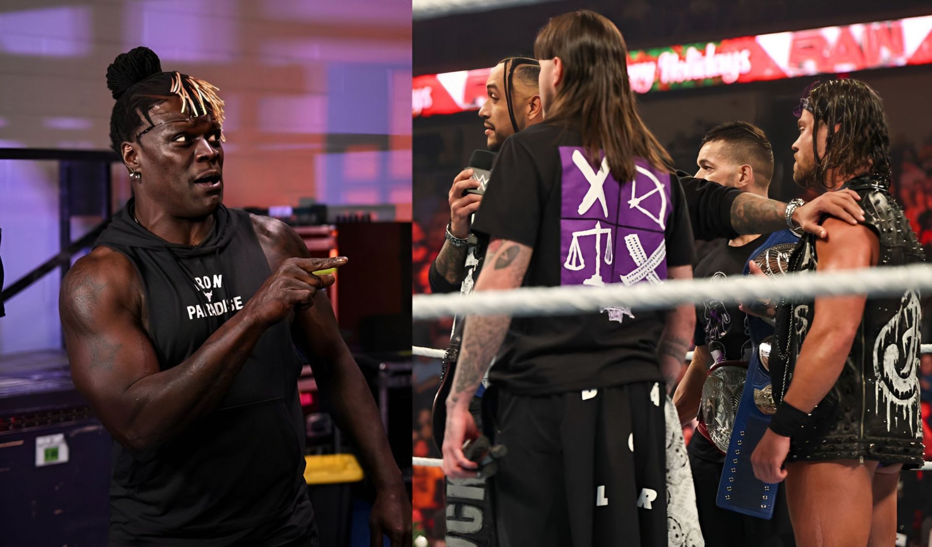 R-Truth (left) and Judgment Day (right)