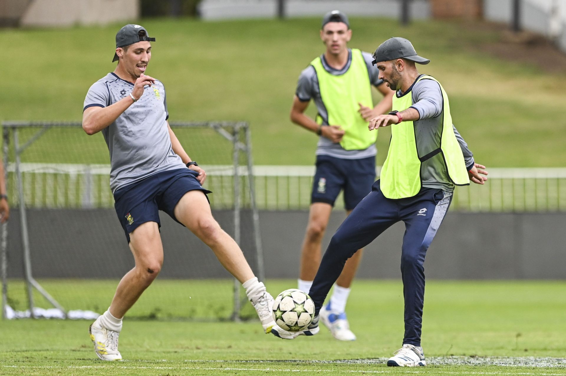 Nandre Burger [left] was impressive on debut in the first Test