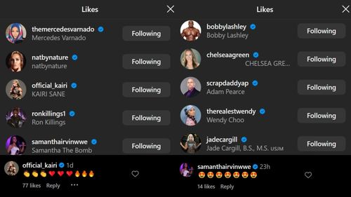 Screengrab of reactions to Xia Li's Instagram post.