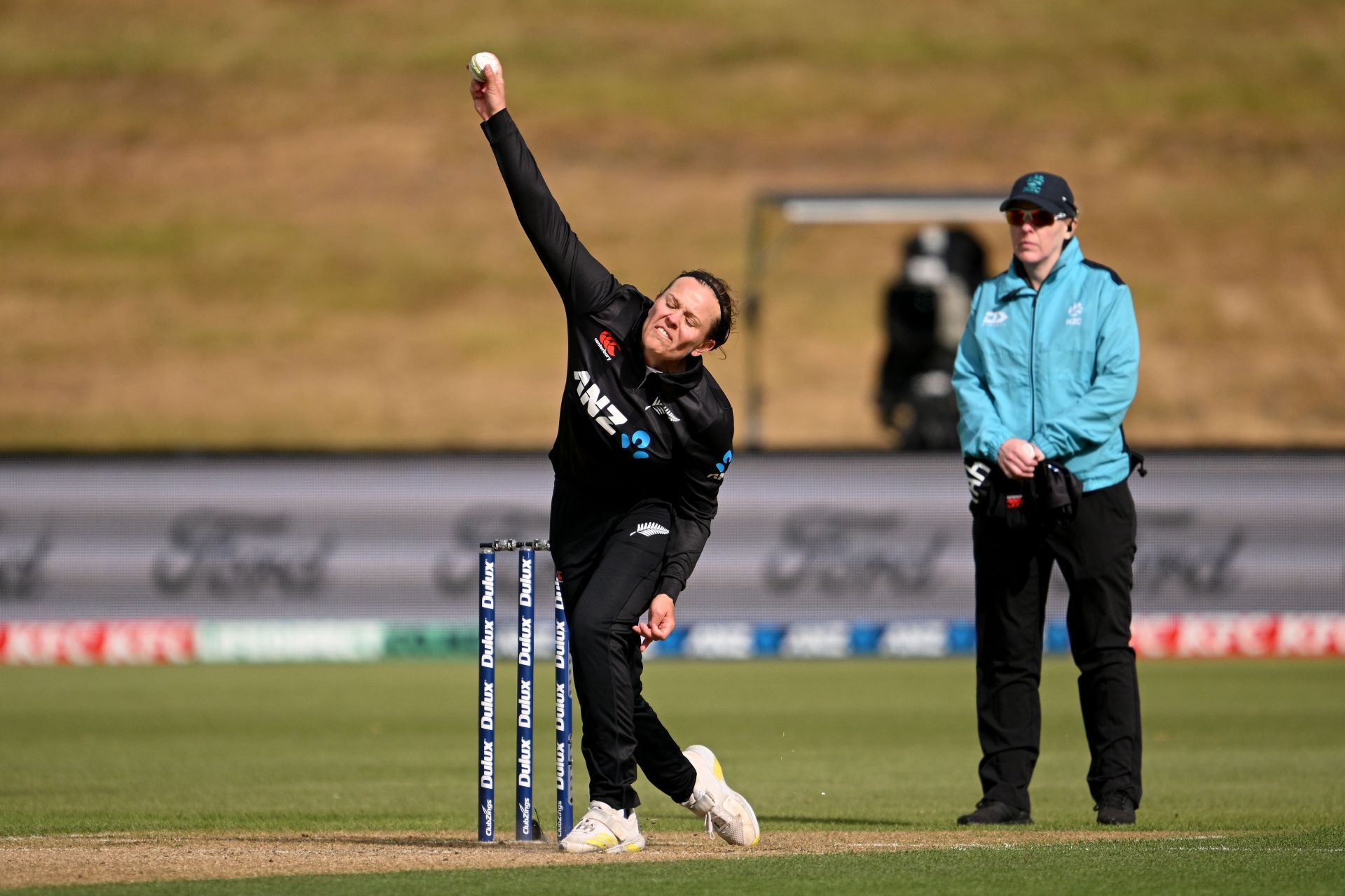 Lea Tahuhu during New Zealand v Pakistan - Women's ODI Game 1 [Getty Images]