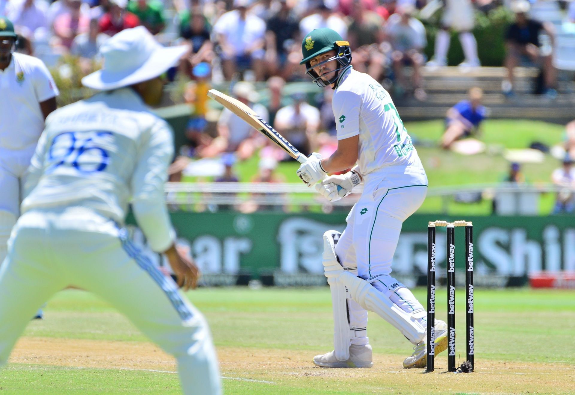 Yashasvi Jaiswal, Shreryas Iyer and Shubman Gill were safe in the slips, off pace at least