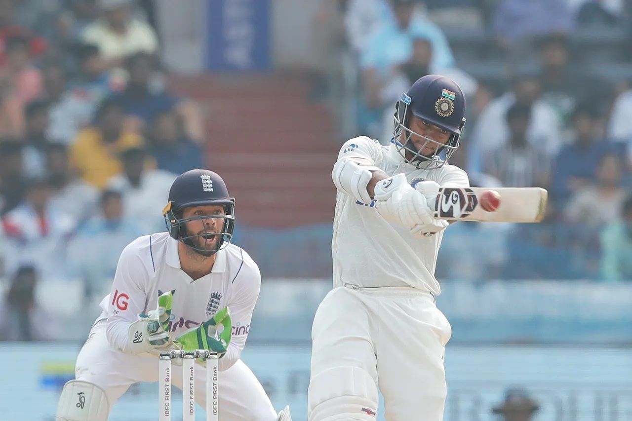 Yashasvi Jaiswal played an enterprising knock on Day 1 of the first Test against England. [P/C: BCCI]