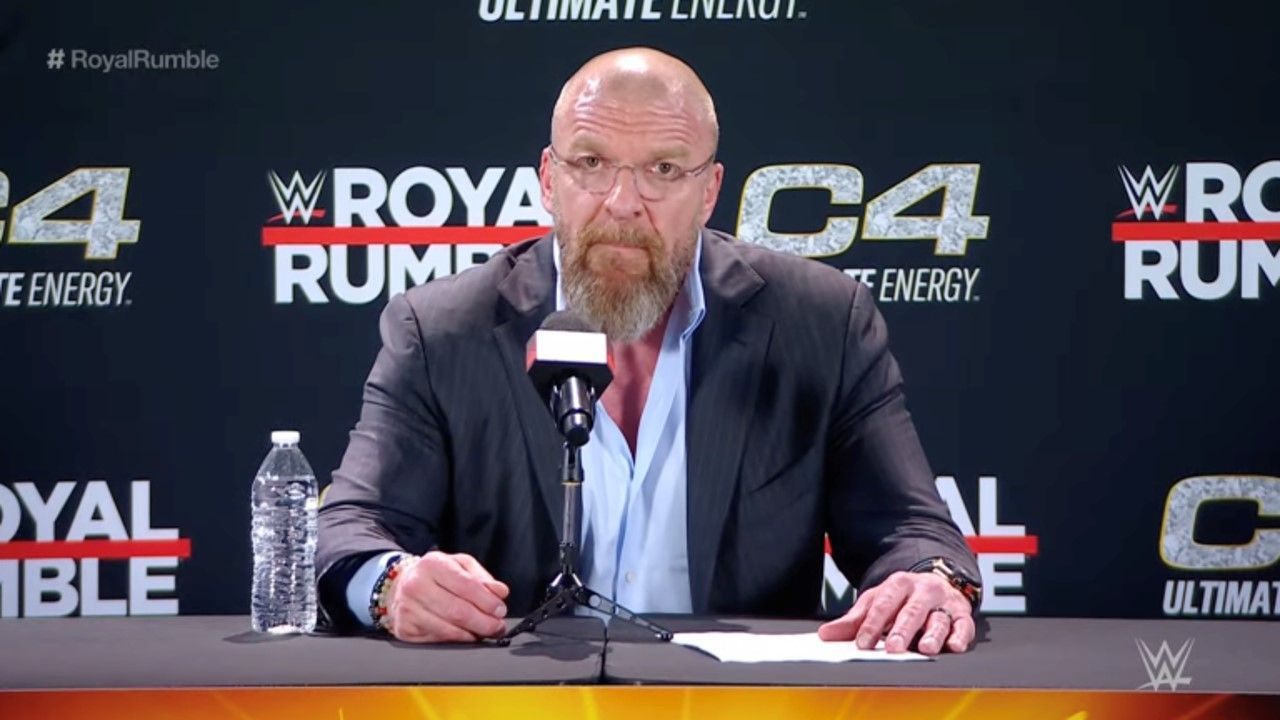 Triple H addressed the press after the Royal Rumble