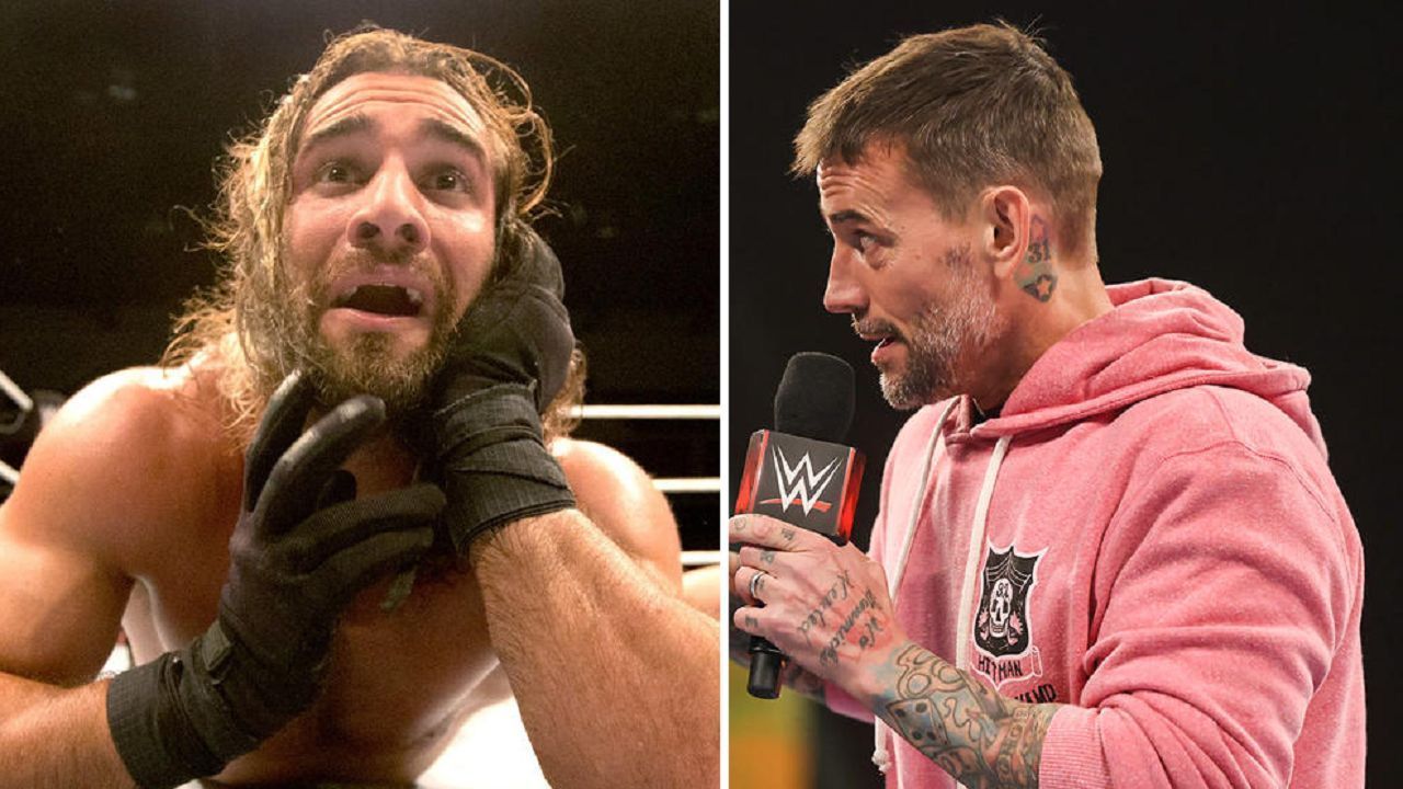 Seth Rollins (left); CM Punk (right)