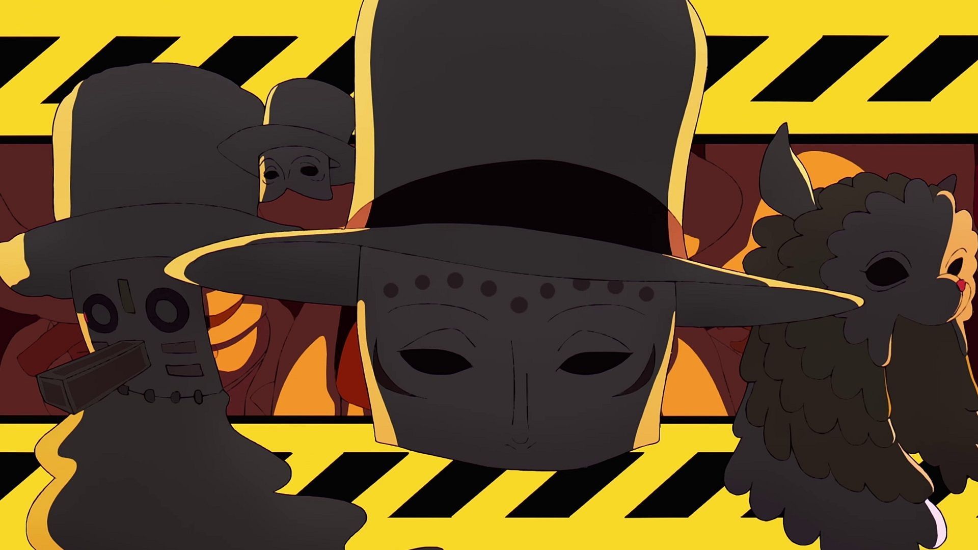 Kaku, Lucci, and Stussy&#039;s CP0 masks (Image via Toei Animation, One Piece)