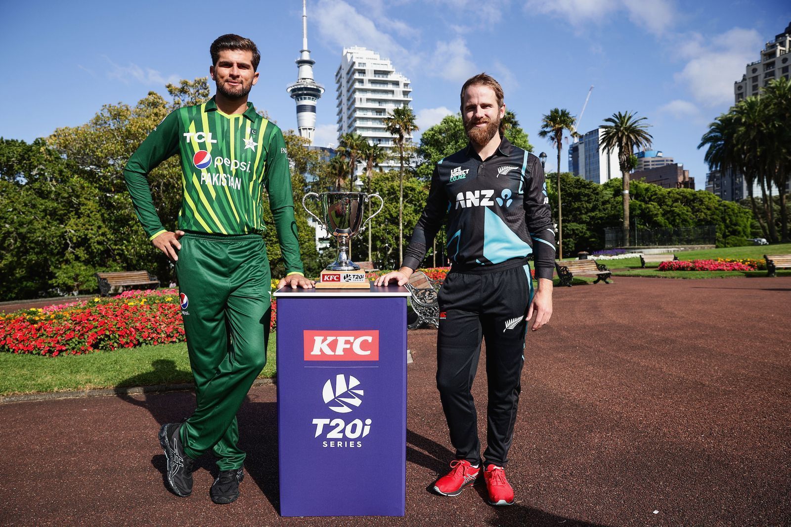 Kane Williamson and Shaheen Shah Afridi. (Picture Credits: Pakistan Cricket)