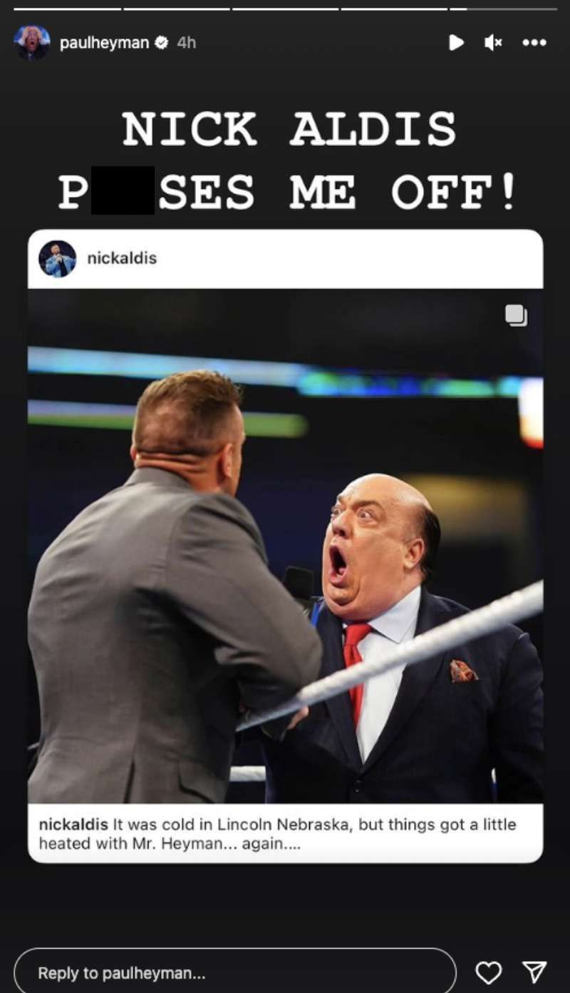 Paul Heyman gives his thoughts on Nick Aldis