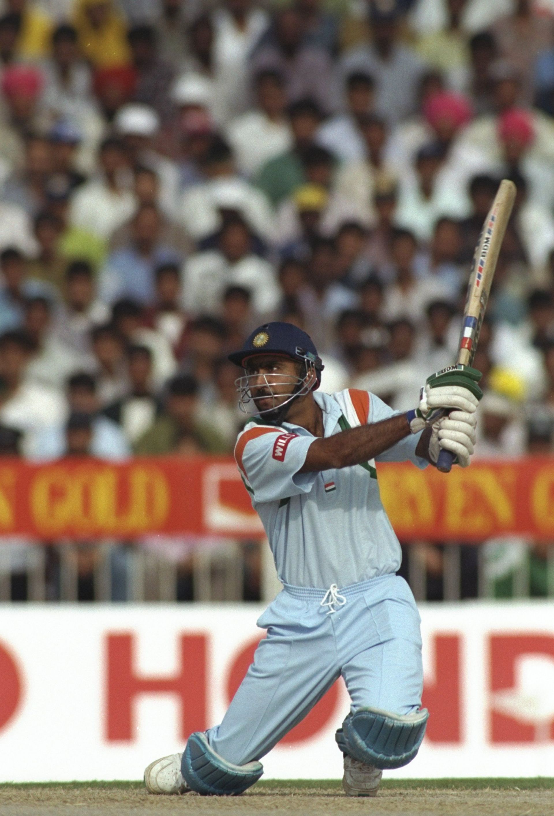 Former wicketkeeper-batsman Saba Karim in action for India.
