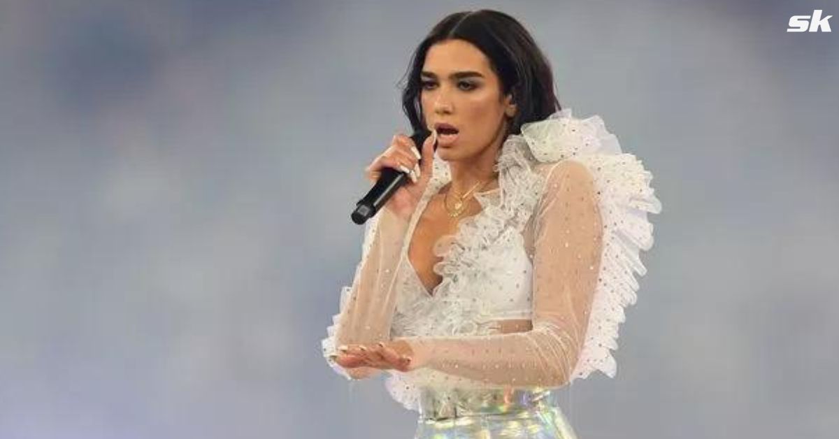 Dua Lipa attended Chelsea vs Fulham at Stamford Bridge.