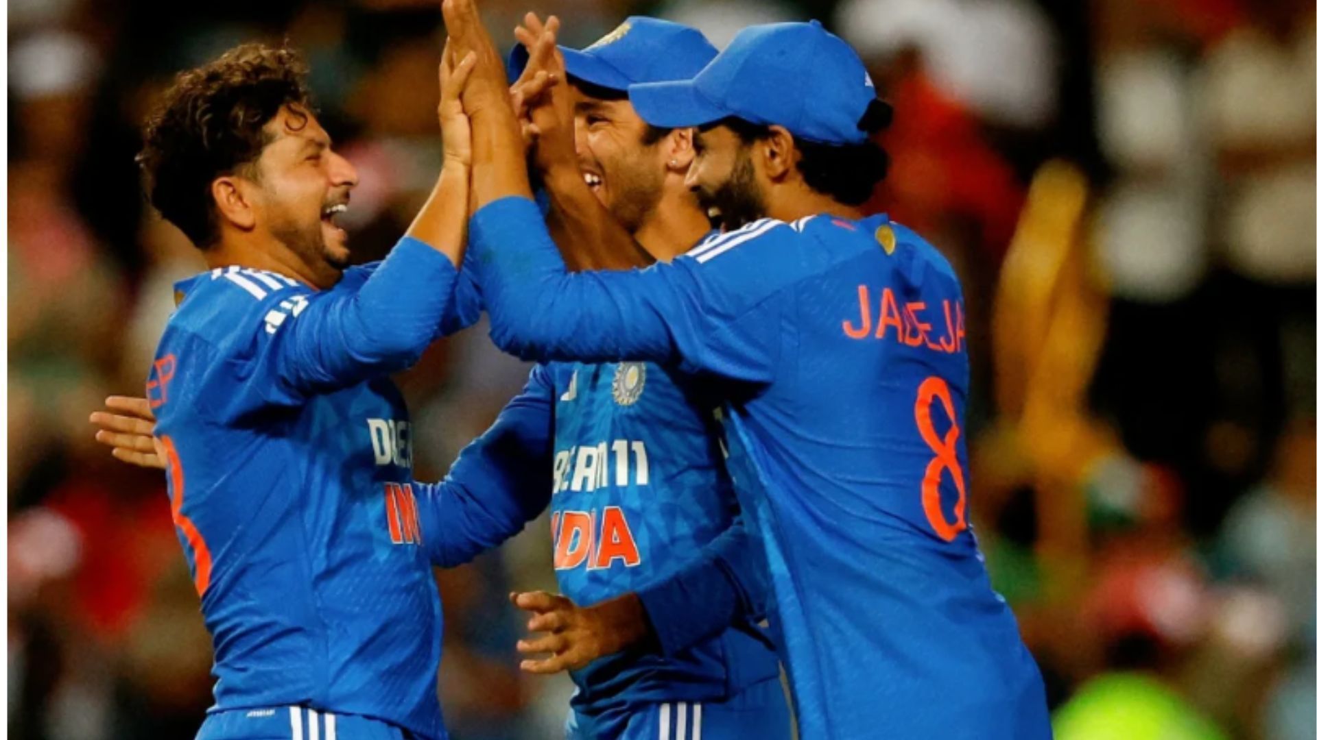 Kuldeep Yadav celebrates picking a wicket during his five wicket haul against South Africa. (Pic: Getty)