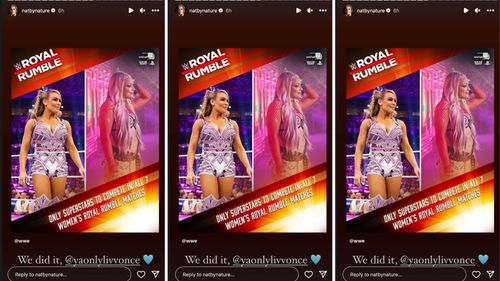 Natalya reacts to making history on Instagram.