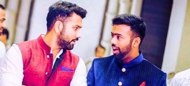 Rohit Sharma with brother