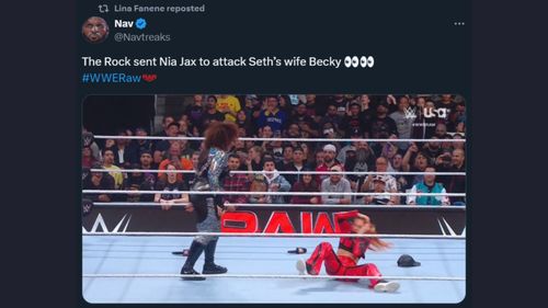 Nia Jax (@LinaFanene) reposted the tweet.