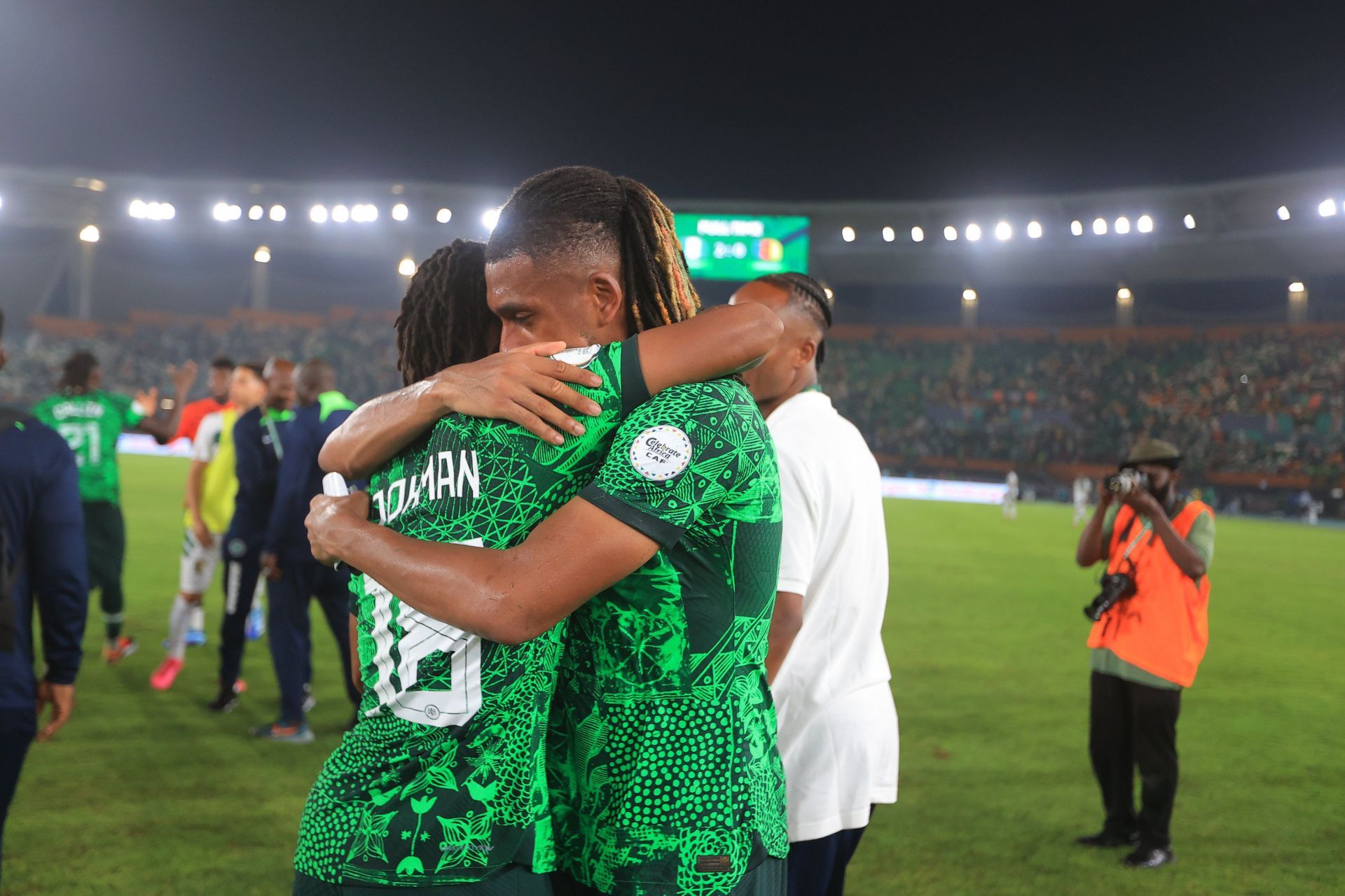 Akex Iwobi and Lookman in action