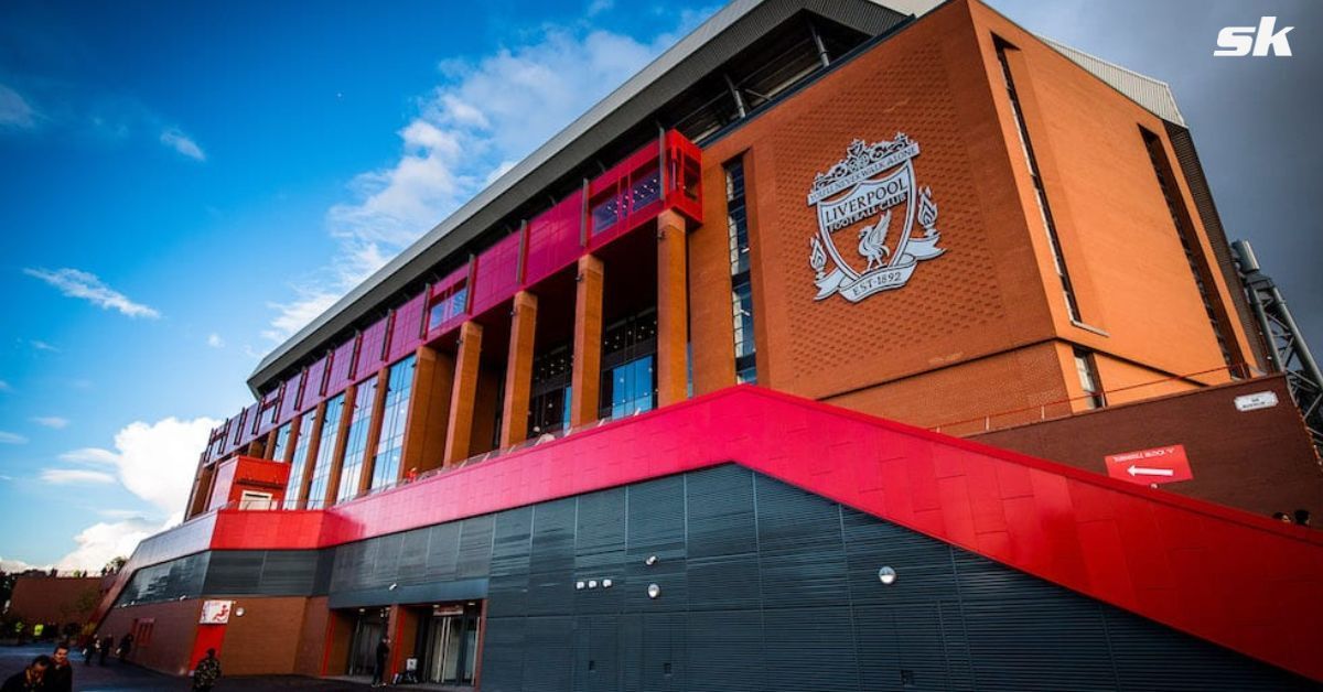 The Liverpool badge on buildingP