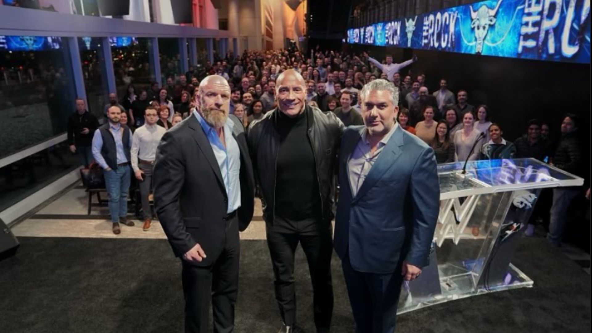 The Rock recently joined TKO&#039;s Board of Directors [Image via Triple H&#039;s Instagram]