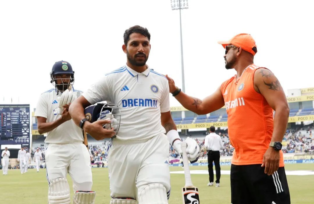 Dhruv Jurel heading to the pavilion after getting dismissed on 90