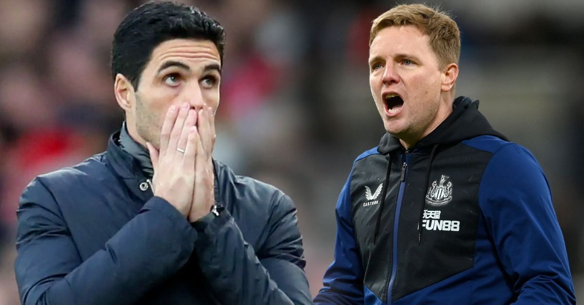 Mikel Arteta (left) and Eddie Howe