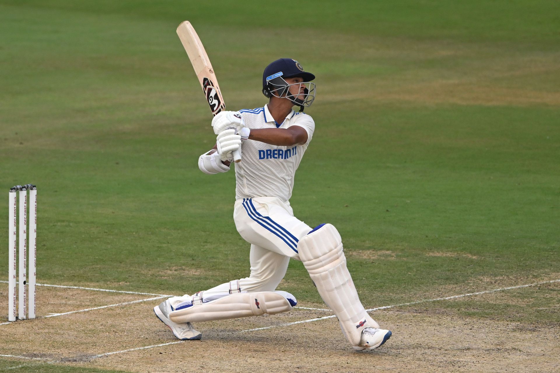 Yashasvi Jaiswal struck 19 fours and seven sixes during his 209-run knock. [P/C: Getty]